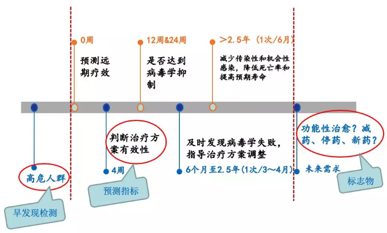HIV-DNA检测可以应用于HIV感染的诊断，但对于疾病进展预测、ART疗效评估及功能性治愈停药前预测的作用，仍有待进一步研究验证。