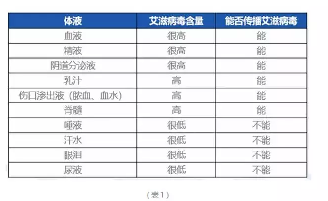 体液中的血液、精液、阴道分泌液、乳汁、伤口渗出液、脊髓艾滋病毒含量就很高