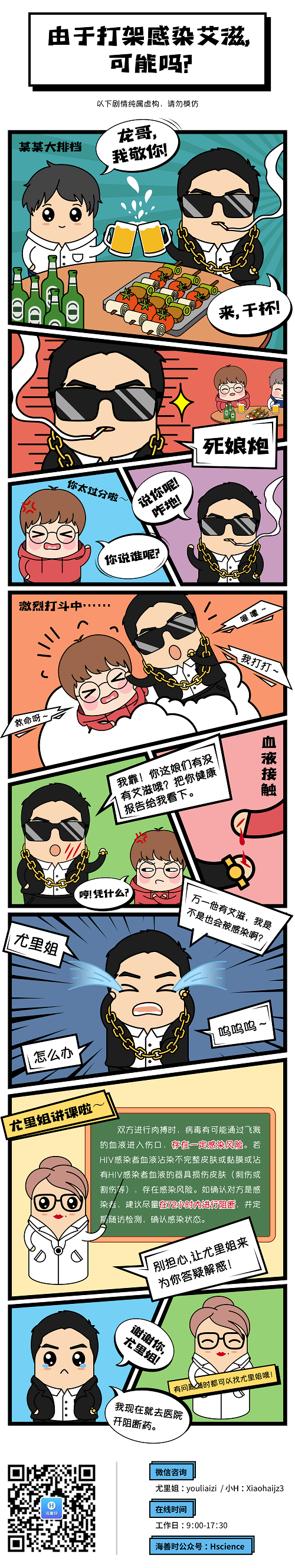 由于打架感染艾滋，可能吗？